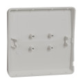 Enjoliveur blanc Schneider Mureva Styl avec symbole lumière IP55 IK07