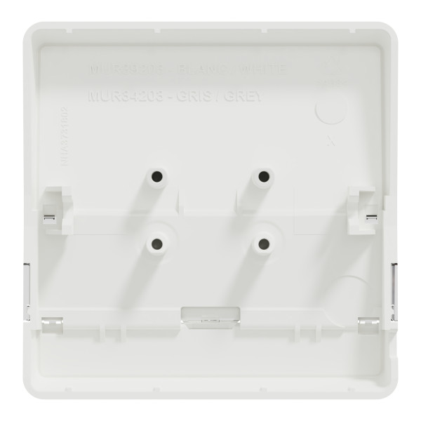 Enjoliveur blanc Schneider Mureva Styl porte étiquette lumineux IP55 IK08