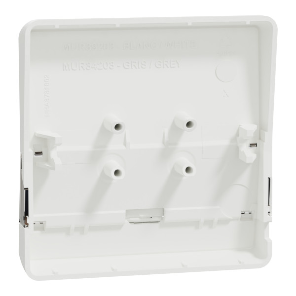 Enjoliveur blanc Schneider Mureva Styl porte étiquette lumineux IP55 IK08