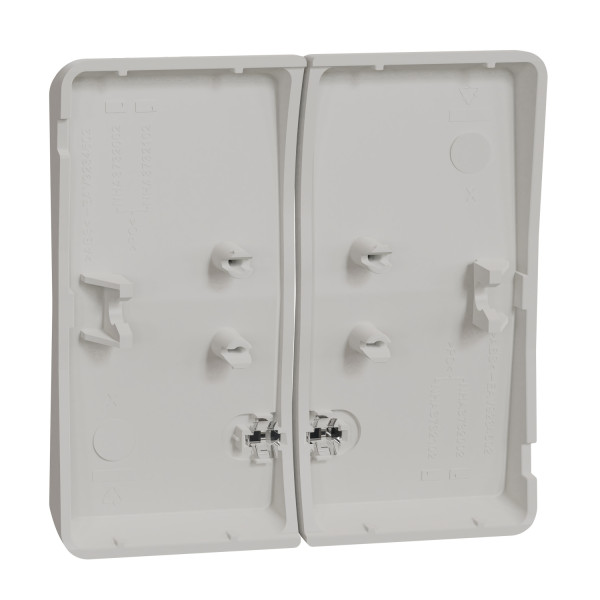 Enjoliveur double blanc Schneider Mureva Styl pour voyant lumineux IP55 IK08
