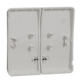 Enjoliveur double blanc Schneider Mureva Styl pour voyant lumineux IP55 IK08