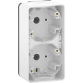 Cadre saillie 2 postes Schneider Mureva Styl blanc verticaux IP55 IK08