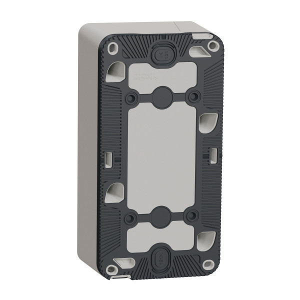 Cadre saillie 2 postes Schneider Mureva Styl blanc verticaux IP55 IK08