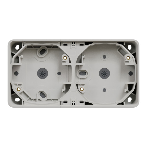 Cadre saillie 2 postes Schneider Mureva Styl blanc horizontaux IP55 IK09