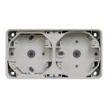 Cadre saillie 2 postes Schneider Mureva Styl blanc horizontaux IP55 IK09