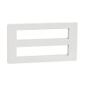 Schneider unica2 - support fixation +plaque finition boîte concent 2 rang 10 mod - blanc an