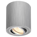 Triledo, plafonnier intérieur, simple, rond, alu brossé, gu10/led gu10 51mm, 10w max