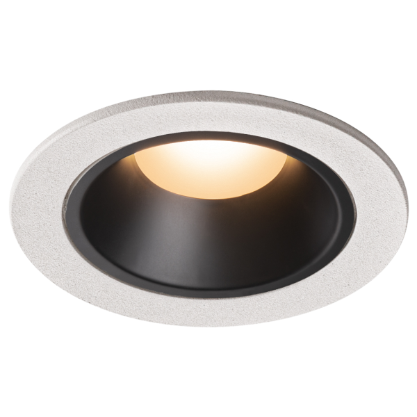 Numinos, encastré de plafond intérieur, 40°, blanc/noir, led, 2700k