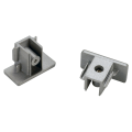 Embouts pour rail 1 allumage 230V. gris argent. 2 pièces