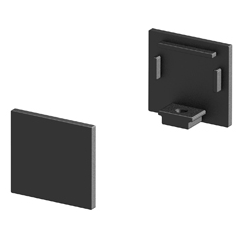 SLV by Declic GRAZIA 10, embouts pour profil standard, 2 pcs., noir