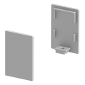 SLV by Declic GRAZIA 10, embouts hauts pour profil standard, 2 pcs., alu anodisé