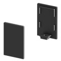 SLV by Declic GRAZIA 10, embouts hauts pour profil standard, 2 pcs., noir