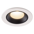 Numinos® xs, encastré de plafond intérieur, 20°, blanc/noir, led, 7w, 3000k, ip20/ip44