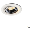 Numinos® move s, encastré de plafond intérieur, orientable, 20°, blanc/chrome, led, 8,6w, 3000k