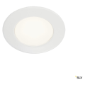 Dl 126 led, encastré rond, blanc, 3w led, blanc chaud, 12v