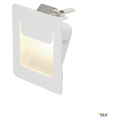 Downunder pur encastré, carré, blanc, 3,5w led blanc chaud, 80x80mm