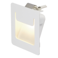 Downunder pur encastré, carré, blanc, 3,5w led blanc chaud, 80x80mm