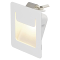 Downunder pur encastré, carré, blanc, 3,5w led blanc chaud, 80x80mm