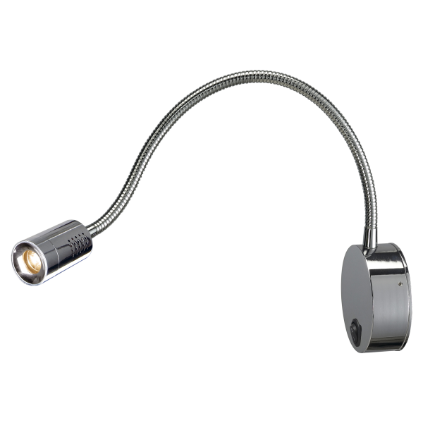 Dio flex plate, applique intérieure, liseuse, chrome, led, 1,9w, 2700k, avec interrupteur
