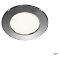 Dl 126 led, encastré rond, chrome, 3w led, blanc chaud, 12v