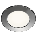 Dl 126 led, encastré rond, chrome, 3w led, blanc chaud, 12v