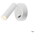 SLV by Declic KARPO, applique plafonnier, rond, blanc, 7,5W LED, 3000K, avec interrupteur