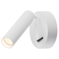 SLV by Declic KARPO, applique plafonnier, rond, blanc, 7,5W LED, 3000K, avec interrupteur