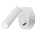 SLV by Declic KARPO, applique plafonnier, rond, blanc, 7,5W LED, 3000K, avec interrupteur