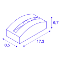 Out-beam frame, applique et plafonnier extérieur, blanc, led, 3,5w, 3000k, ip55