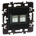 Double rj45 cat 6 stp gr. 3 multi-services anthr. multi-services + enjoliveur esprit