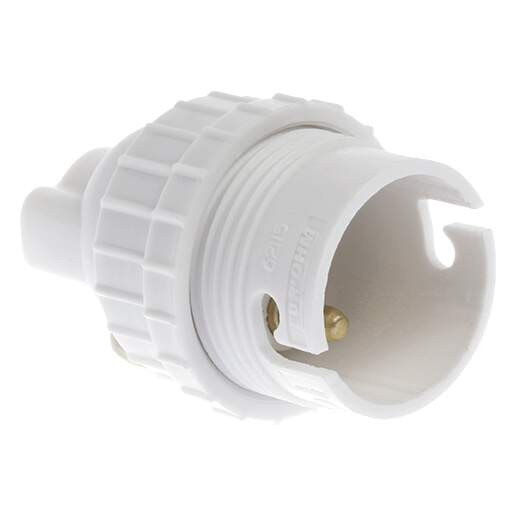 Douille b22 dble bague blanche