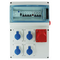 Coffret de Chantier Triphasé 32 A avec 4 Prises  2P+T 16A 230 V  et 1 Prise  3P+N+T  32A 400V Eur’Ohm