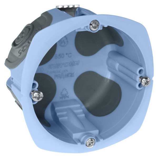 Boîte d'encastrement Eurohm - étanche à l'air - vis - 1 poste - prof. 50mm