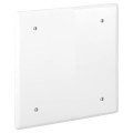 Couvercle pour Placo Maçonnerie Blanc Plac’ohm/Mac'ohm Eurohm -  Fixation à Vis -90x 90 mm