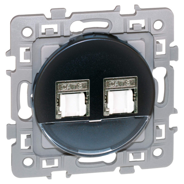 Square dble rj 45 cat6 grade3 multimedia stp anthra