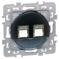 Square dble rj 45 cat6 grade3 multimedia stp anthra