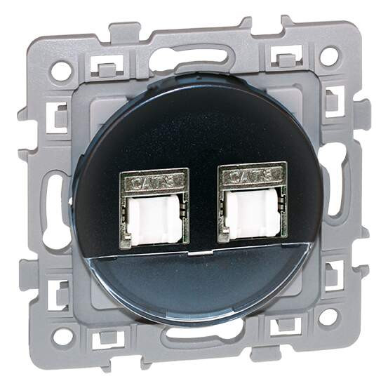 Square dble rj 45 cat6 grade3 multimedia stp anthra