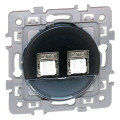 Square dble rj 45 cat6 grade3 multimedia stp anthra