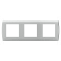 Plaque "silver" 3 postes