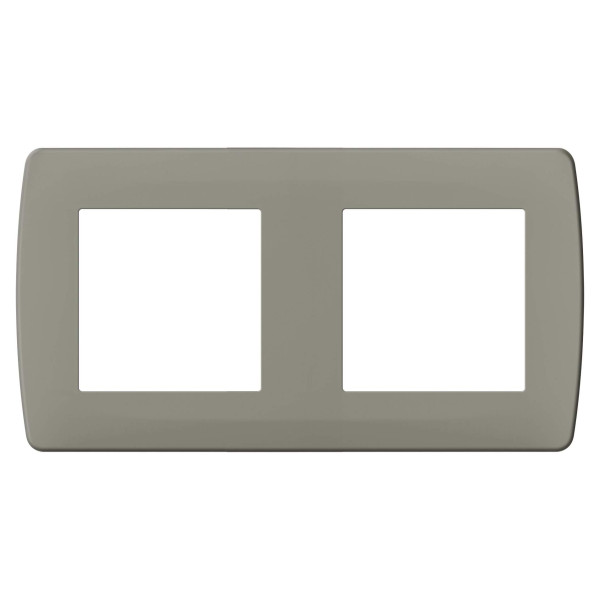 Plaque taupe 2 postes