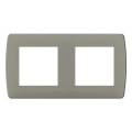 Plaque taupe 2 postes
