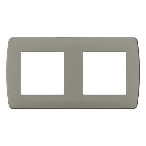 Plaque taupe 2 postes