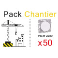 Lot de 50 Va-et-Vient Blanc 10 A SQUARE Eur’Ohm