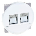 Comete double prise rj45 multimédia stp cat.6 grade 3 blc