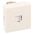 Prise rj45 cat 6a blanche 45x45