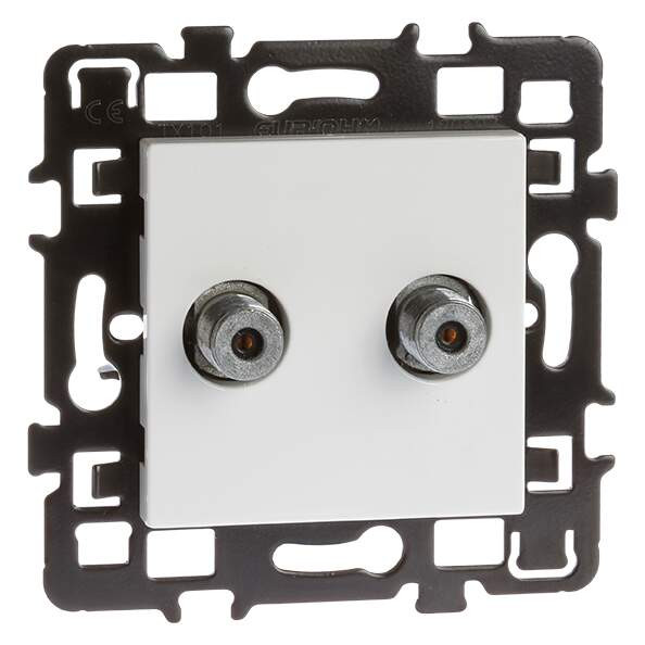 Prise tv f dble  multi-serv.+ enj.
