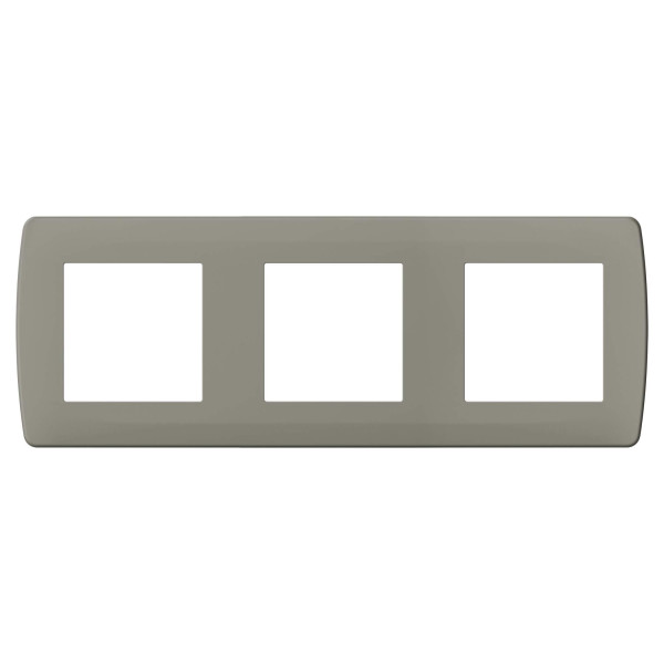 Plaque taupe 3 postes
