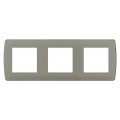 Plaque taupe 3 postes