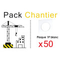 Lot de 50 Plaques de Finition Blanches Square Eur’Ohm – Pack Chantier