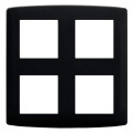 Plaque 2x2 postes anthracite